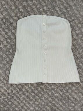 Abercrombie & Fitch Button Front Tube Top